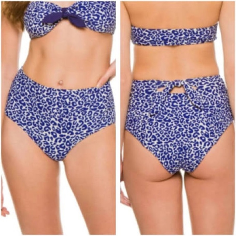 Lemlem Halima High-Waist  Animal Print Bikini Bottoms NWT MEDIUM